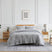 Front View of Boho Paisley Duvet Cover in grey#color_boho-paisley-grey