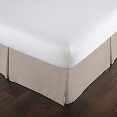 Vilano Pleated Bed Skirt in Bone#color_vilano-bone