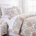 Side View of Serenity Duvet Cover Set in Red#color_serenity-red