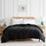 Front View of Vilano Down Alternative Comforter in Black#color_vilano-black