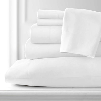 Vilano Extra Deep Pocket 6-Piece Sheet Set Stack Together in White#color_vilano-bright-white