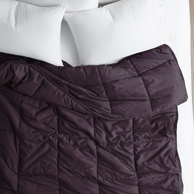 Top View of Vilano Down Alternative Comforter in Purple#color_vilano-purple