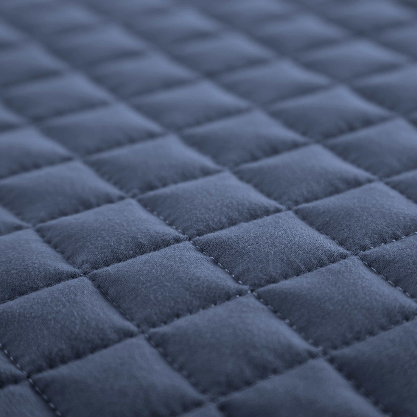 Detailed Stitching of Vilano Oversized Quilt Set in Dark Blue #color_vilano-dark-blue