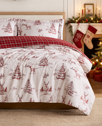 Winterwood Christmas Reversible Duvet Cover Set