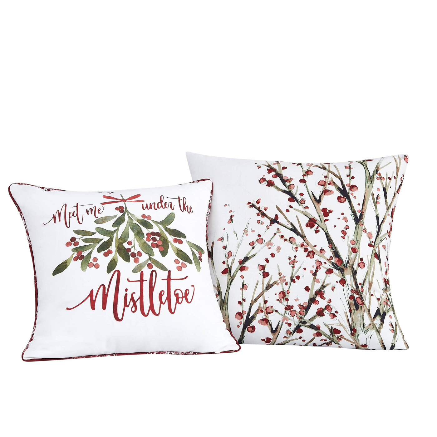 White Christmas 2-Piece Throw Pillow Set