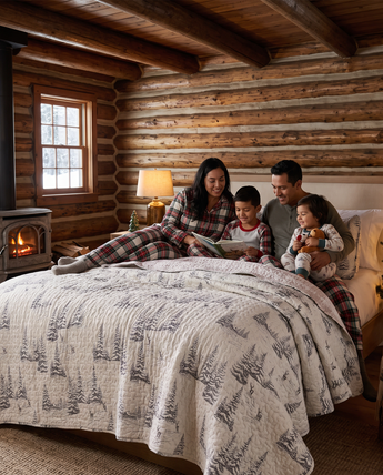 Frosted Pines Reversible Quilt Set