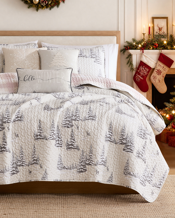 Frosted Pines 6-Piece Reversible Quilt Set