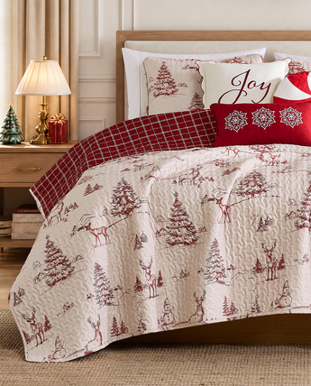 Winterwood Christmas 6-Piece Reversible Quilt Set