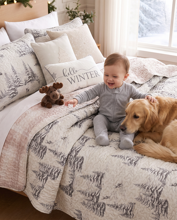 Frosted Pines 6-Piece Reversible Quilt Set
