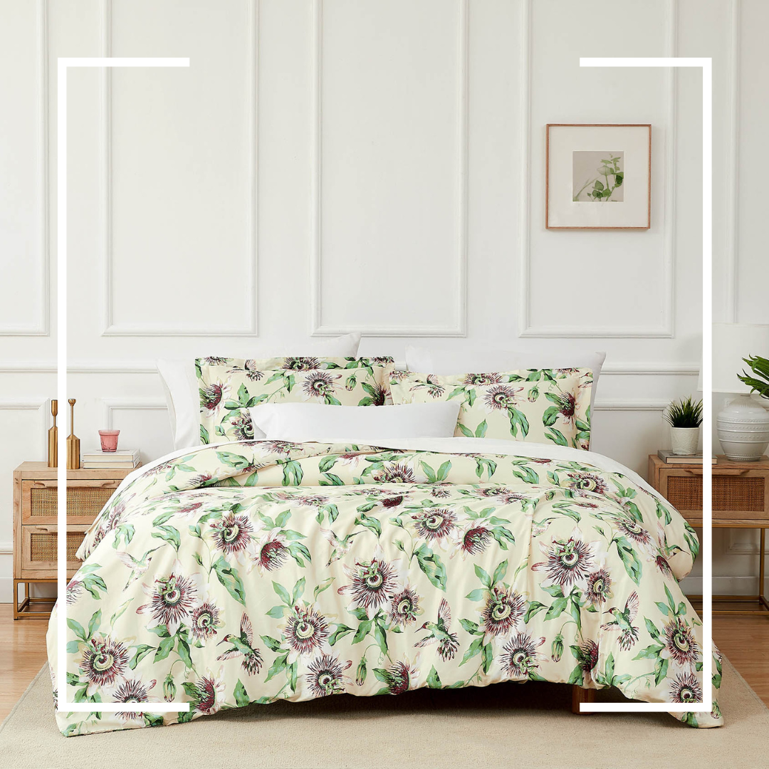 Passiflora cotton duvet cover - enjoy cotton collection made in green certified