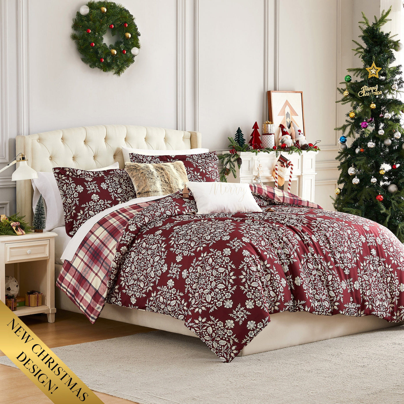 Christmas Carol 5-Piece Comforter Bedding Set