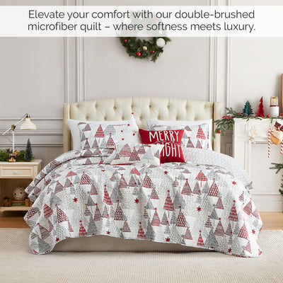 Merry and Bright Reversible 6-Piece Piece Quilt Bedding Set