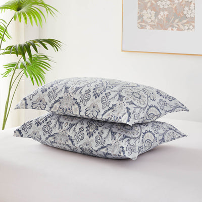 Detailed Shams Image of Boho Paisley Comforter Set in grey#color_boho-paisley-grey