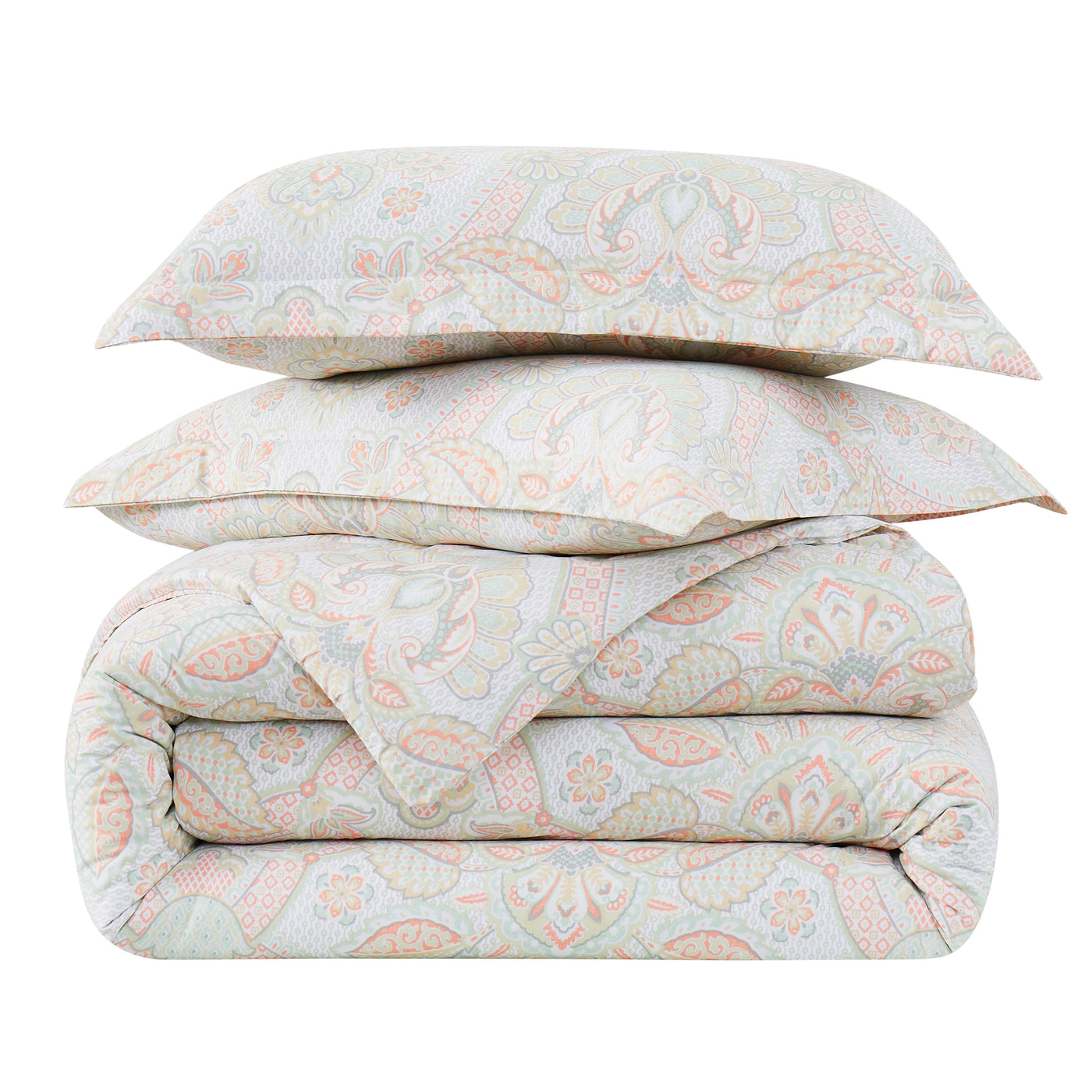 Stack Image of Enchantment Comforter Set in coral#color_enchantment-coral