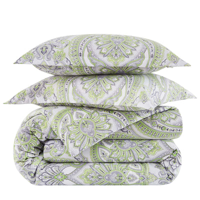 Stack Image of Pure Melody Comforter Set in green#color_pure-melody-green