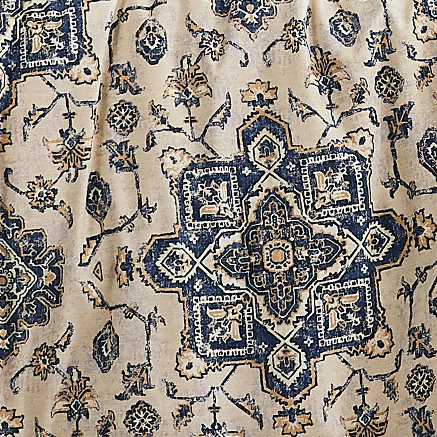 Details and Print Pattern of Persia Oversized Comforter Set in indigo#color_persia-indigo
