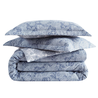 Stack Image of Perfect Paisley Comforter Set in blue#color_perfect-paisley-blue