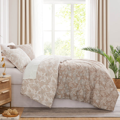 Side View of Perfect Paisley Comforter Set in taupe#color_perfect-paisley-taupe