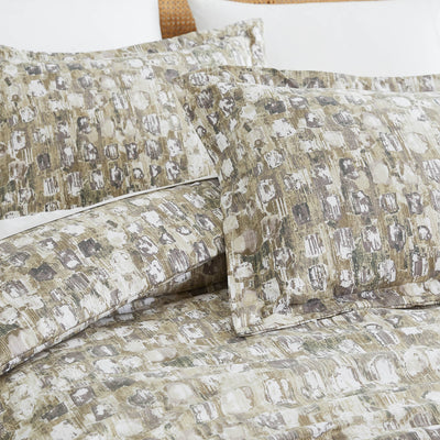 Detail Image Shams of Rhythm Comforter Set in taupe#color_rhythm-taupe