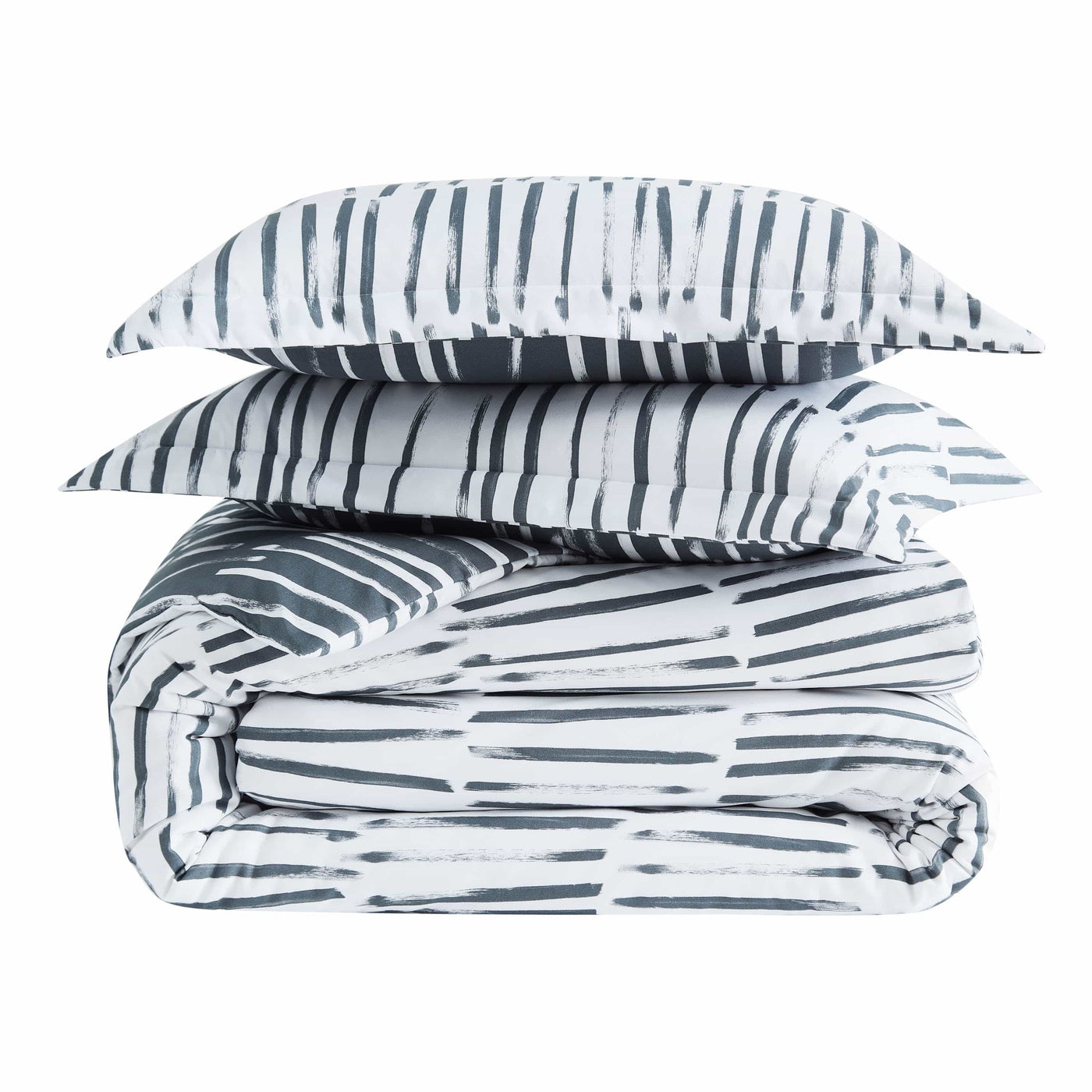 Stack Image of Spirit Reversible Comforter Set #color_spirit-charcoal