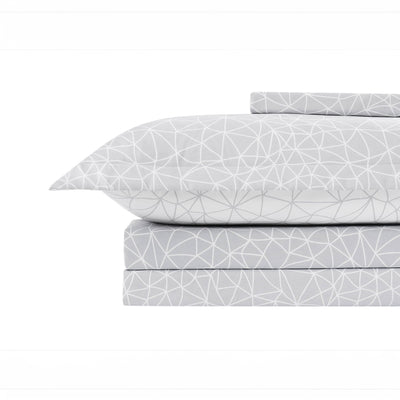 Stack Image of Geometric Maze Duvet Cover in grey#color_geometric-maze-grey
