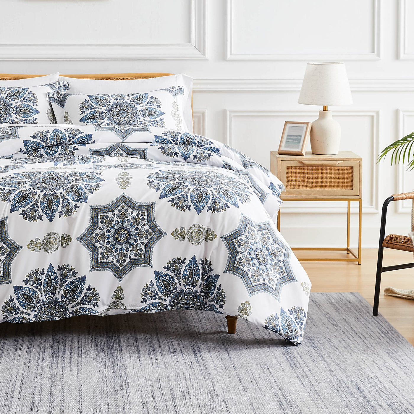 Front View of Infinity Duvet Cover in blue#color_infinity-blue