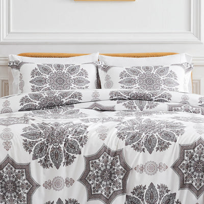 Front View of Infinity Duvet Cover in grey#color_infinity-grey