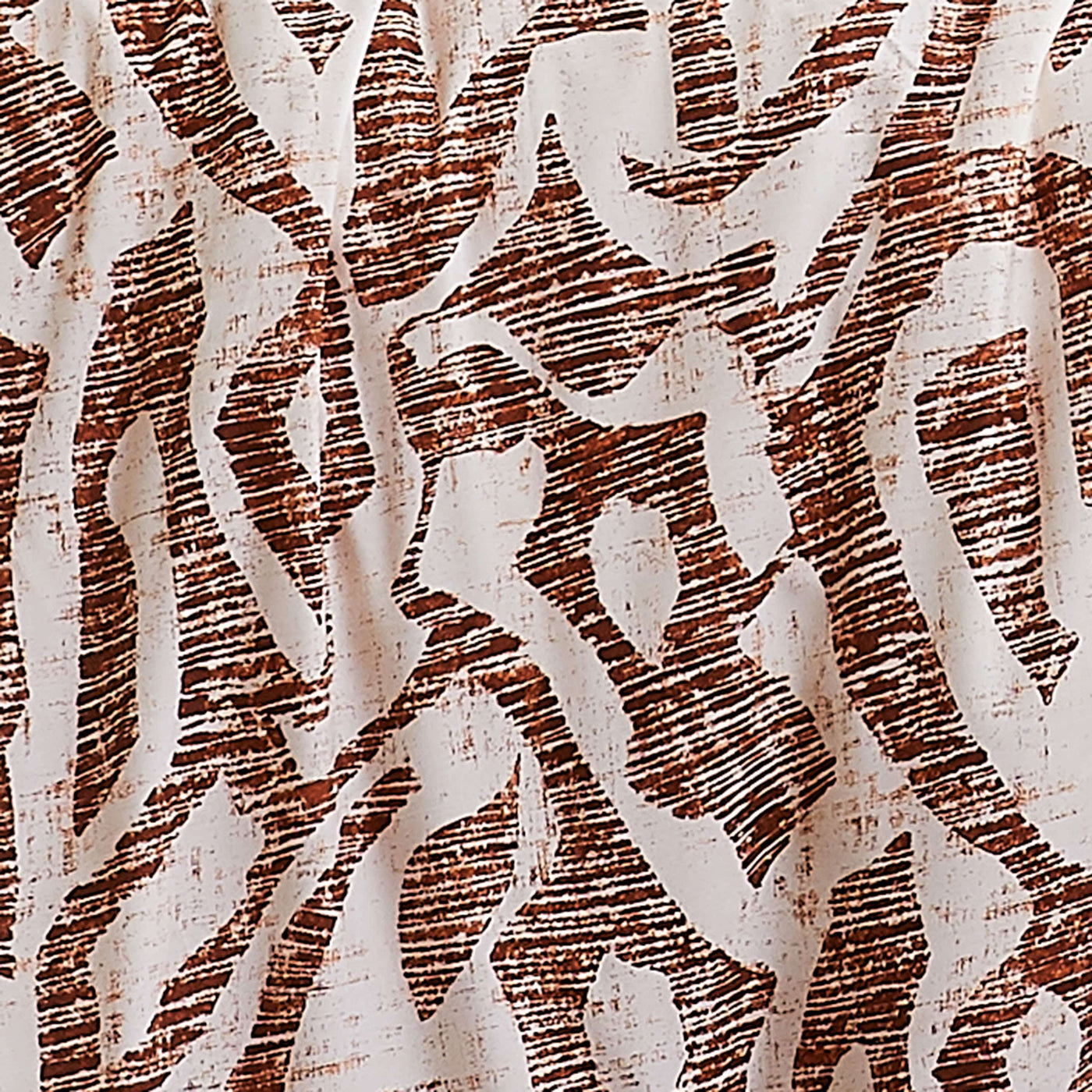 Details and Print Pattern of Khari Oversized Duvet Cover Set in rust#color_khari-rust