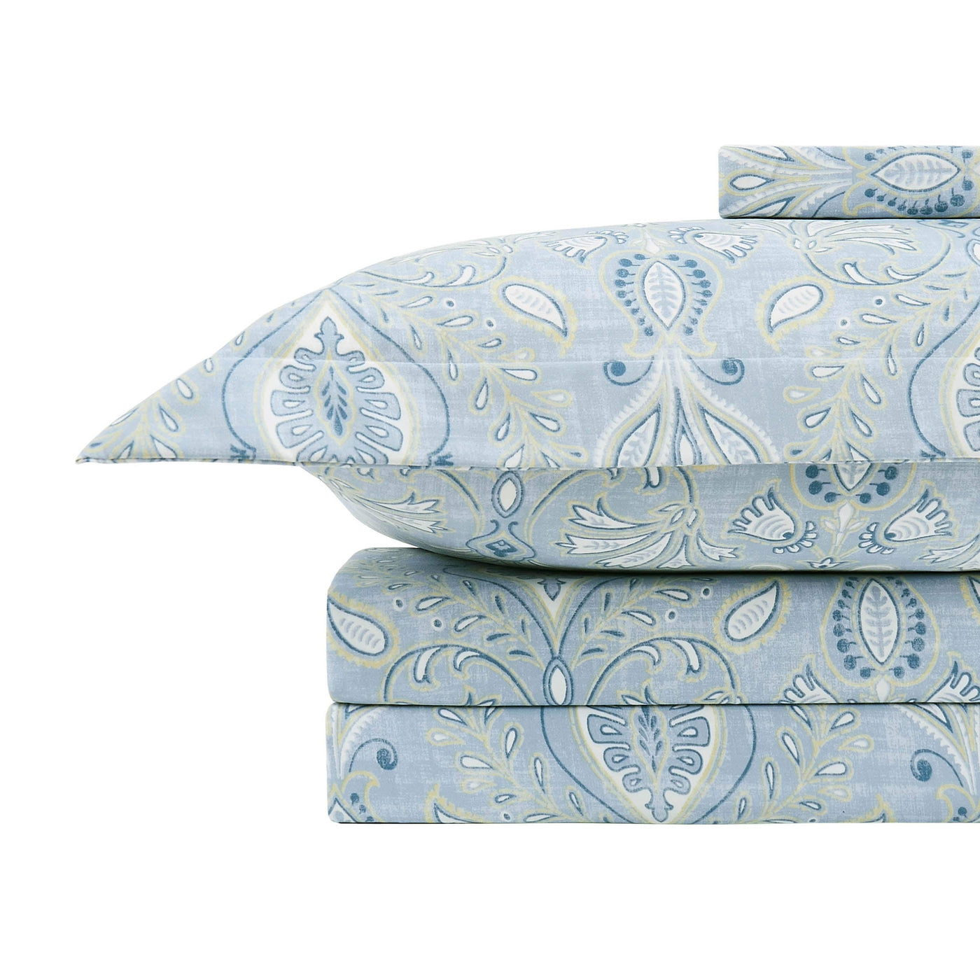 Stack Image of Paisley Grace Duvet Cover in blue#color_paisley-grace-blue