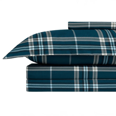 Stack Image of Vilano Plaid Duvet Cover Set in Grey in grey#color_plaid-blue