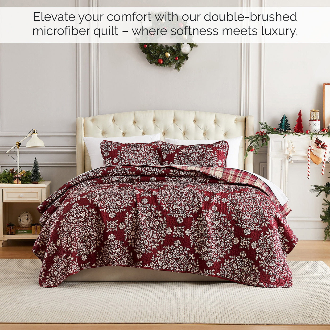 Christmas Carol Reversible Quilt Set