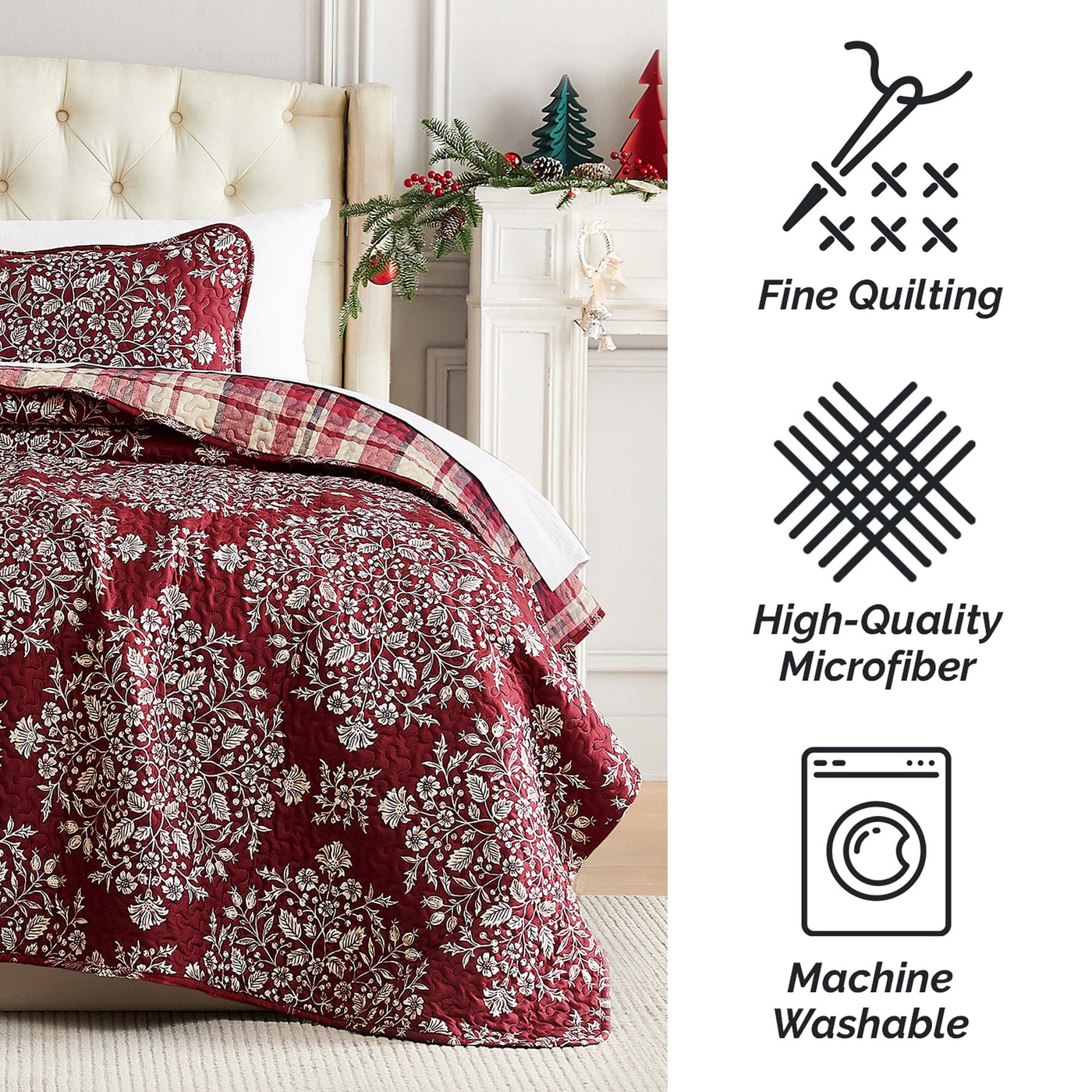 Christmas Carol Reversible Quilt Set