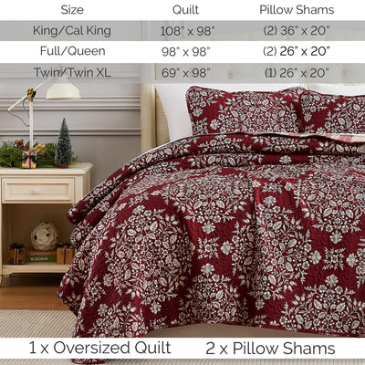 Christmas Carol Reversible Quilt Set