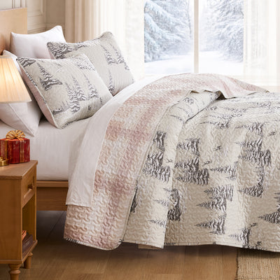 Frosted Pines Reversible Quilt Set