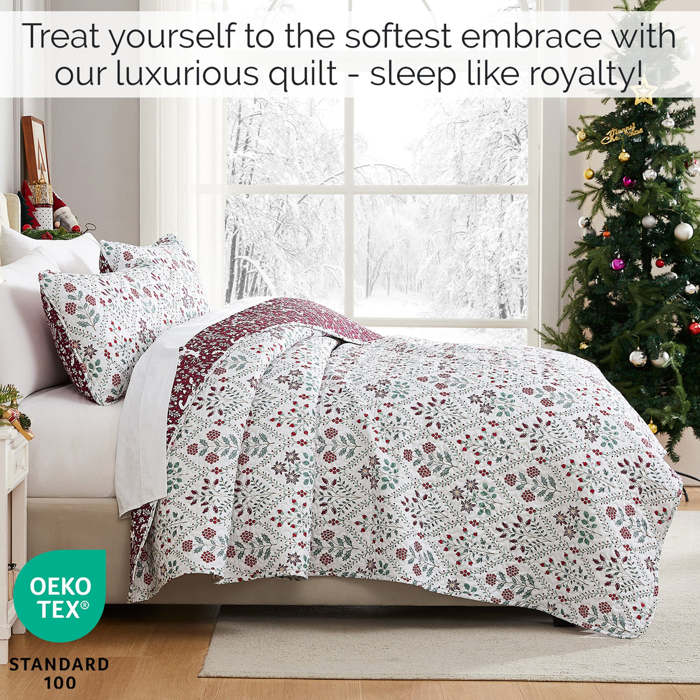 Holiday Harmony Reversible Quilt Set