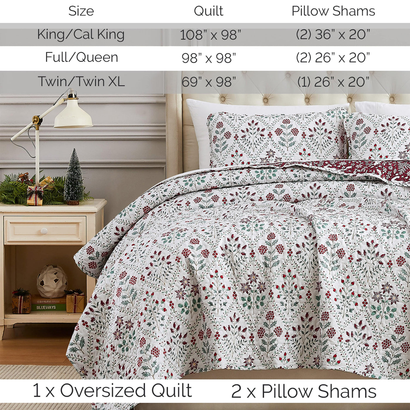 Holiday Harmony Reversible Quilt Set