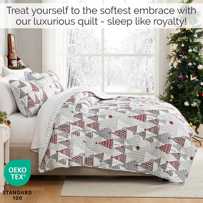 Merry and Bright Reversible Quilt Set