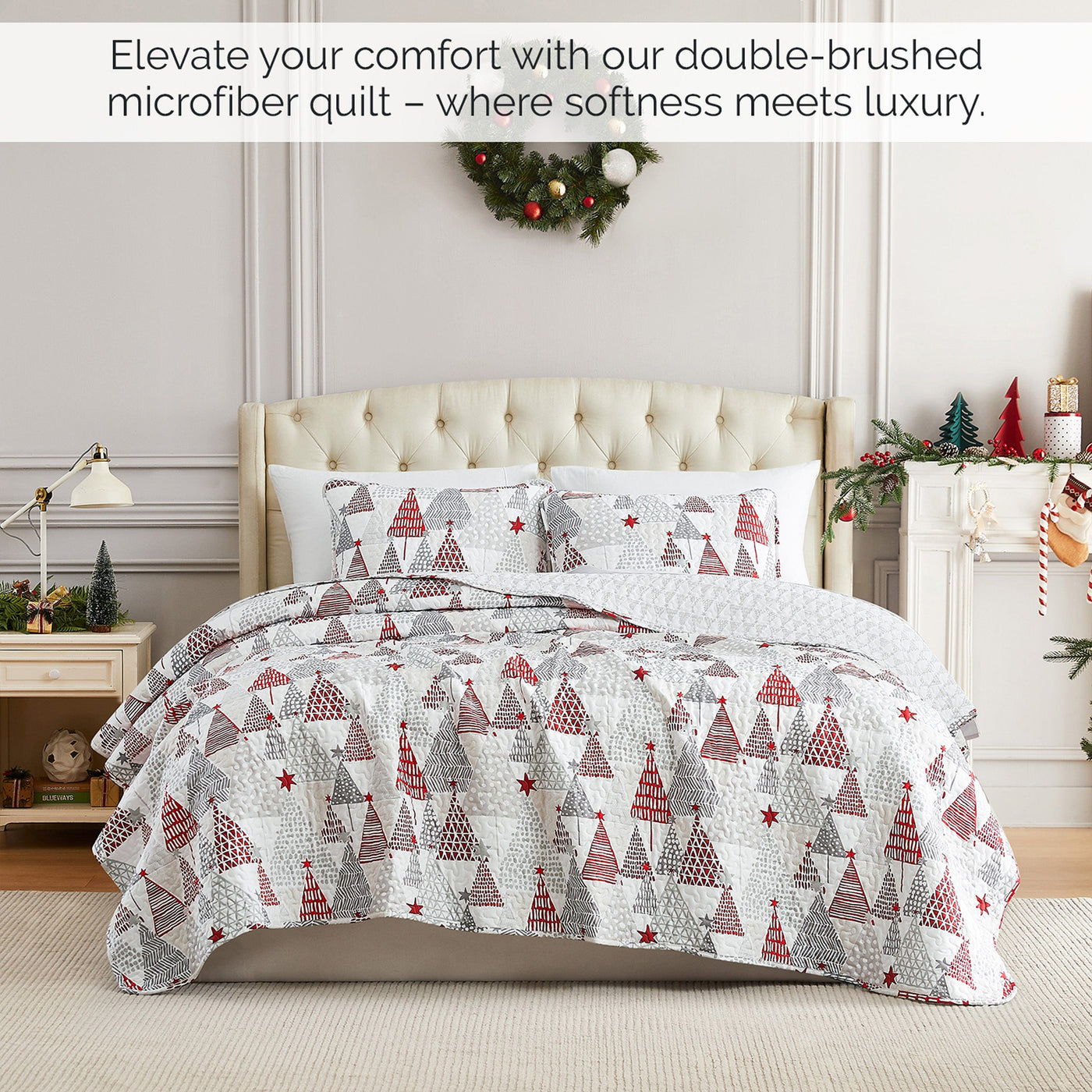 Merry and Bright Reversible Quilt Set