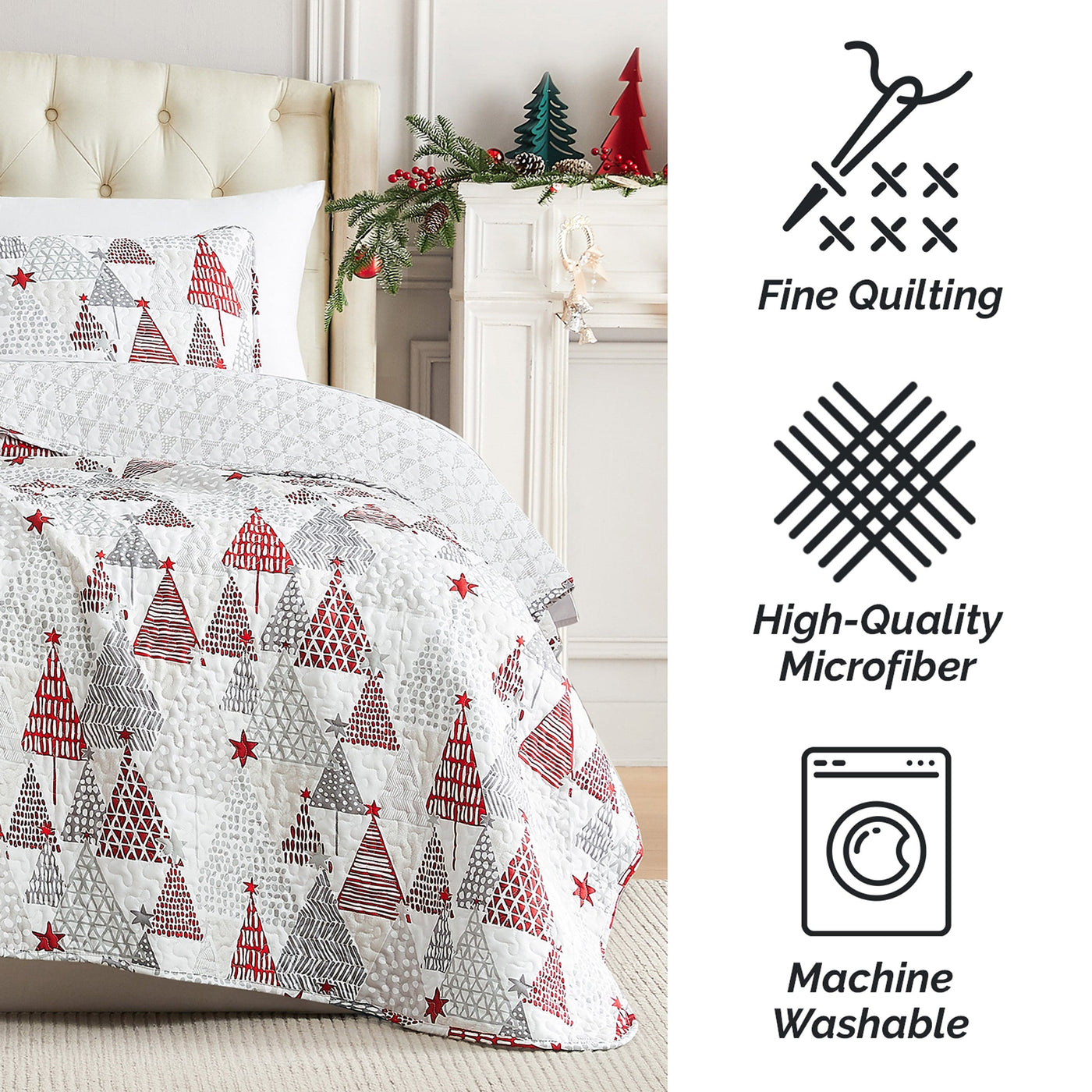 Merry and Bright Reversible Quilt Set