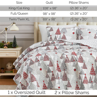 Merry and Bright Reversible Quilt Set