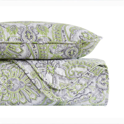 Stack Image of Pure Melody Quilt Set in green#color_pure-melody-green