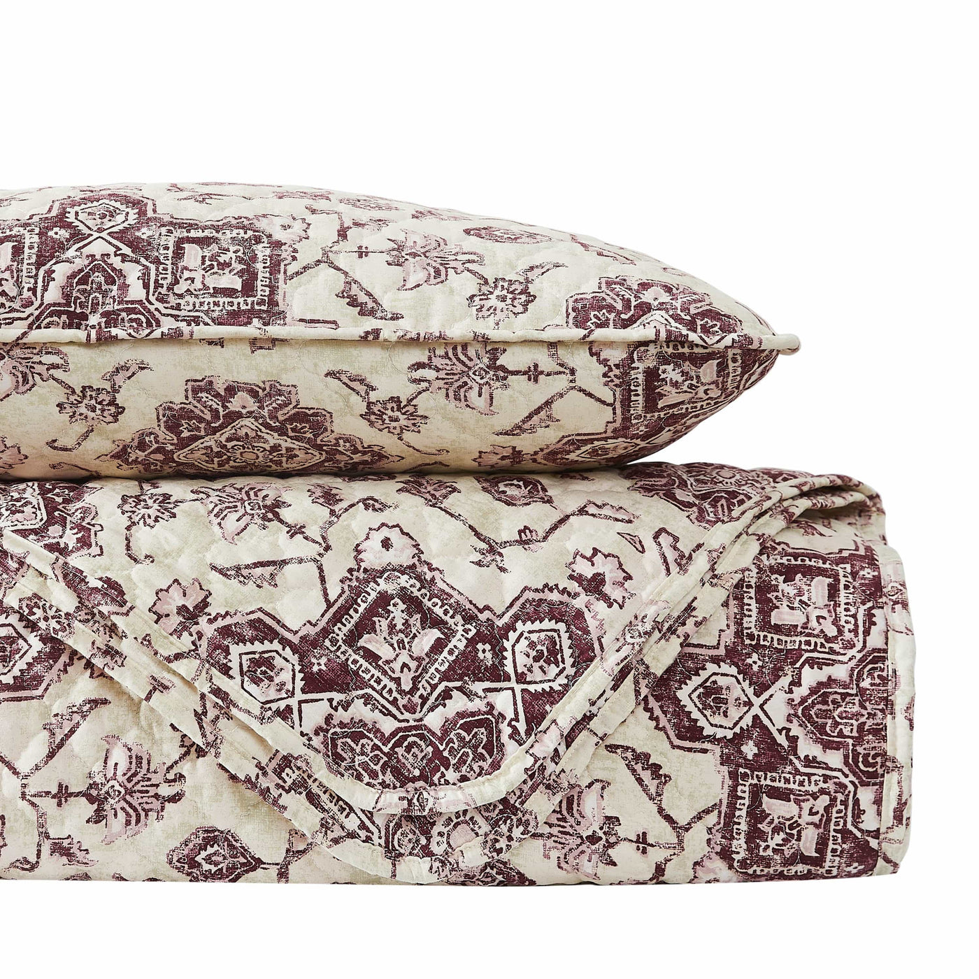 Stack Image of Persia Oversized Quilt Set in eggplant#color_persia-eggplant