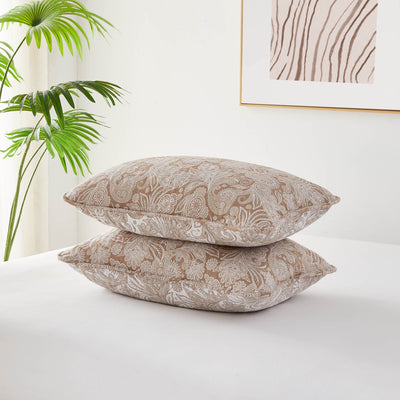 Detailed Shams Image of Perfect Paisley Quilt Set in taupe#color_perfect-paisley-taupe