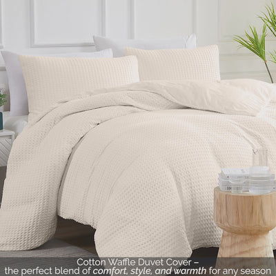 waffle cotton duvet cover video #color_all