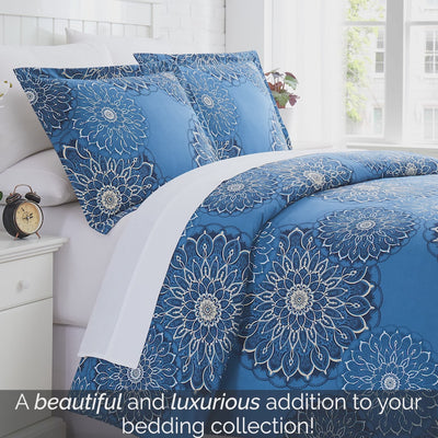 midnight floral duvet cover video #color_all