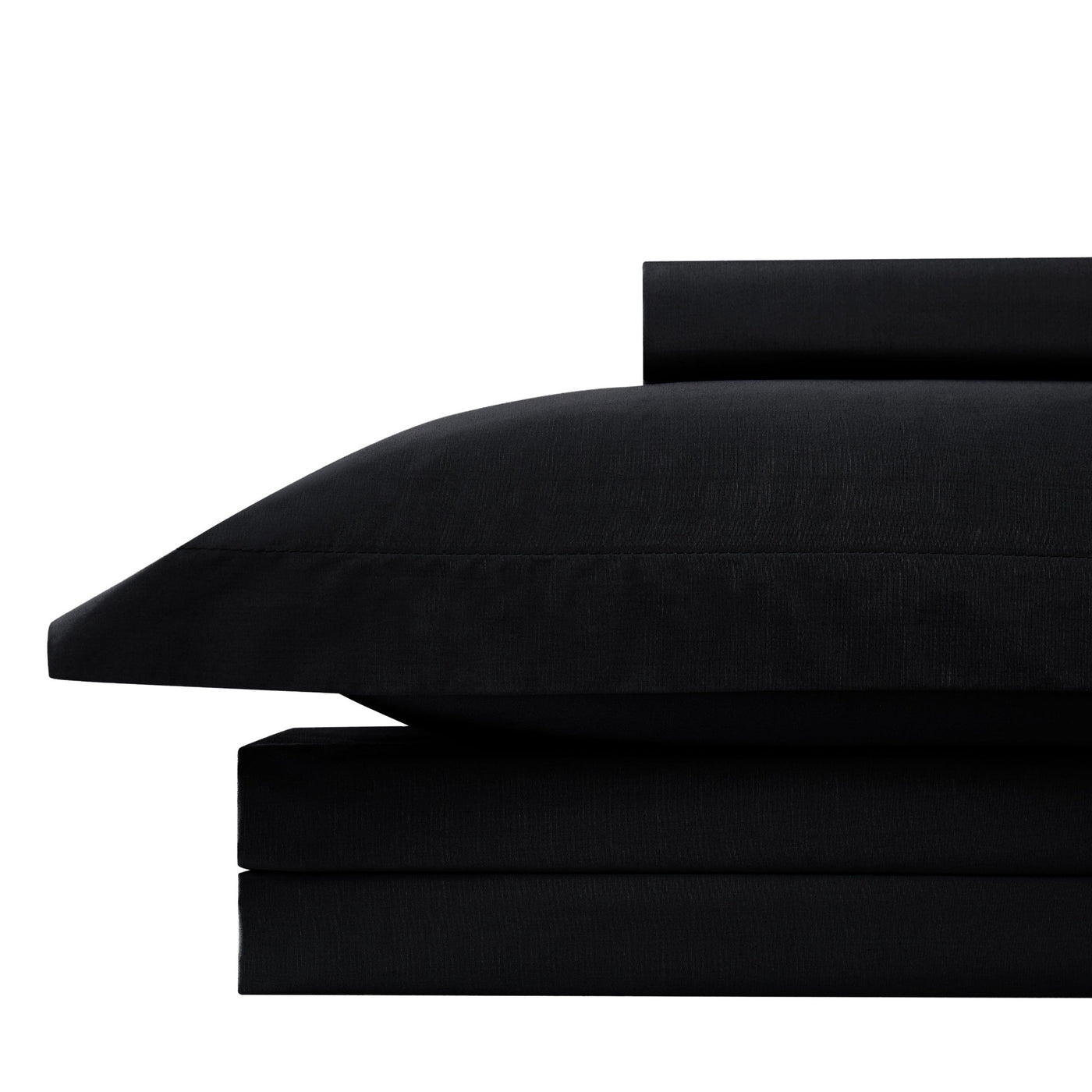 Everyday Essentials Duvet Cover Set Stack Together in Black#color_black