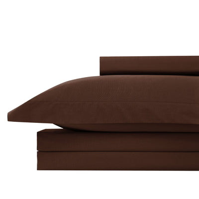 Everyday Essentials Duvet Cover Set Stack Together in Brown#color_chocolate-brown