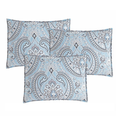 Close Up Image of Pure Melody 6-Piece Daybed Cover Set Pillow Shams in Aqua#color_pure-melody-aqua
