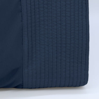 Details and Texture of Vilano Pleated Pillow Cases in Dark Blue#color_vilano-dark-blue