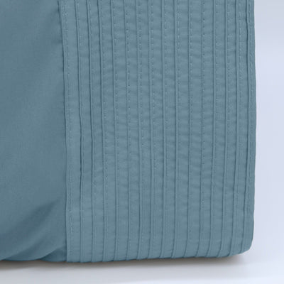 Details and Texture of Vilano Pleated Pillow Cases in Coronet Blue#color_vilano-coronet-blue